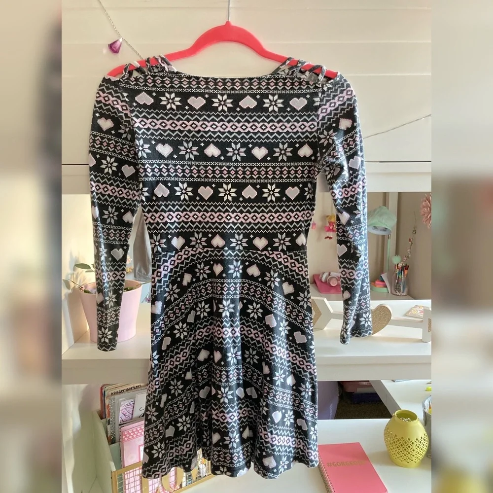 🌸3/$30🌸 Girls’ Christmas Winter Print Long Sleeve Dress 🎄❄️👗